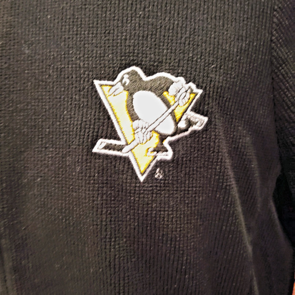 Pittsburgh Penguins Jacket Women Medium Black Full Zipper Antigua NHL Ice Hockey - Picture 4 of 10